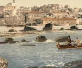 مشهد نادر من ميناء يافا عام 1920 